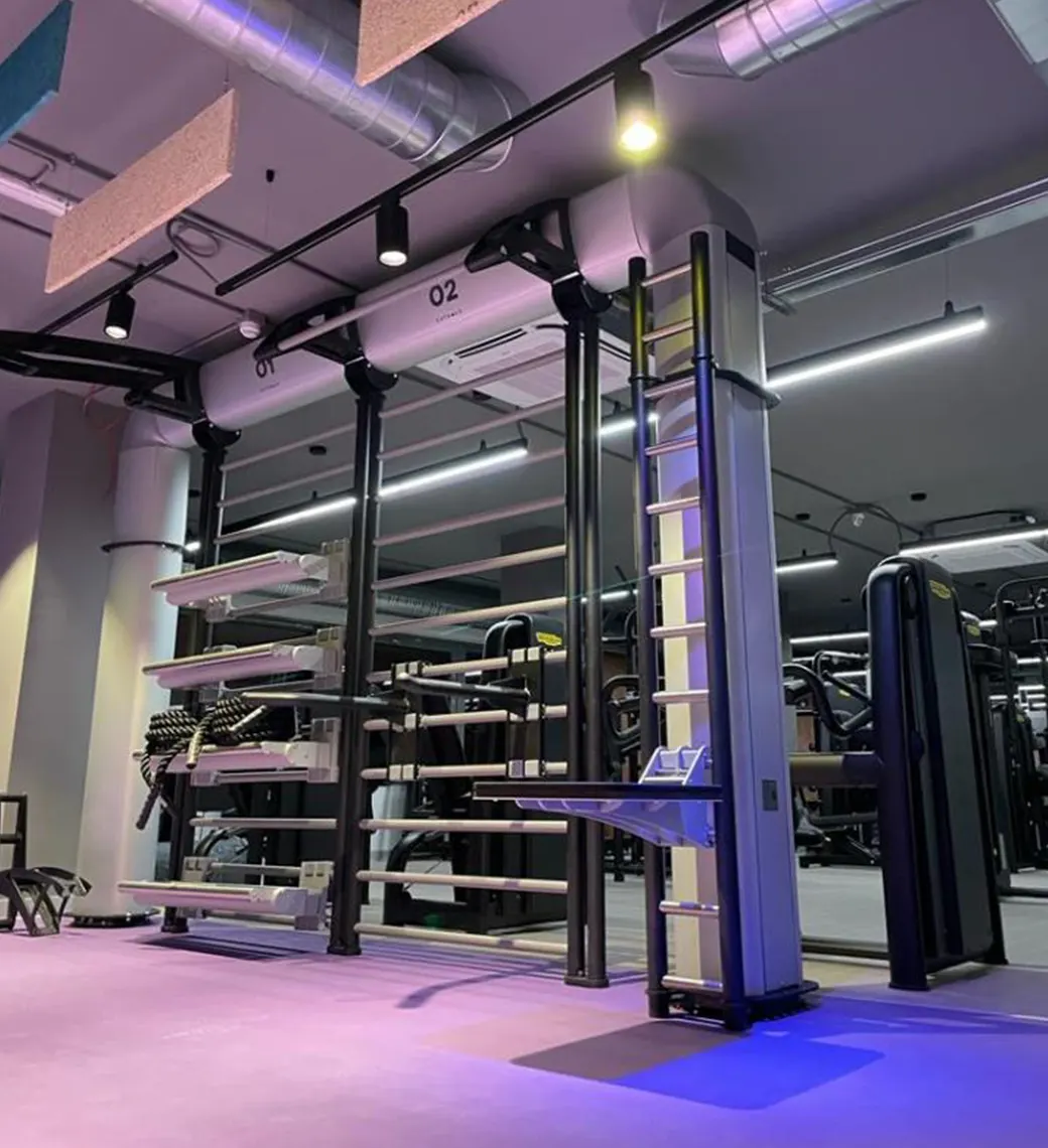 Costruzione, progettazione e realizzazione del franchising di palestre Anytime Fitness a Roma Fleming e Lorenzo il Magnifico.