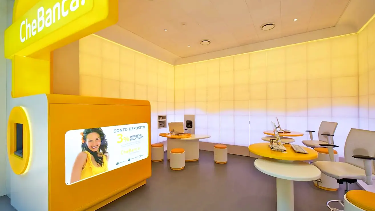 Ristrutturazione delle filiali di Roma a Via Jacini e Piazza Indipendenza di CheBanca! marchio di Mediobanca Premier.