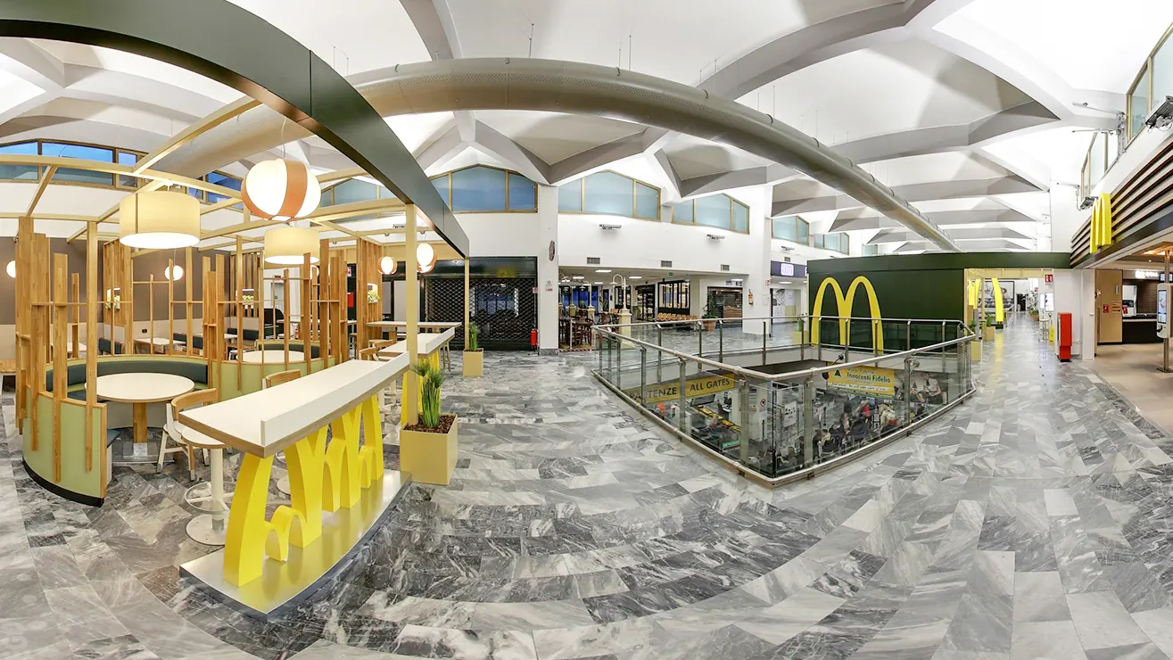 Realizzazione opere murarie e impiantistiche tecnologiche del ristorante McDonald’s a Roma presso l'aeroporto internazionale di Pisa "Galileo Galilei".